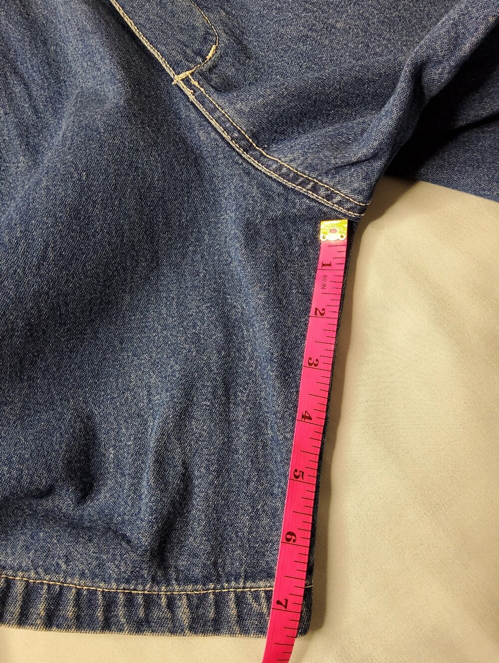 Guess? Vintage Georges Marciano Denim Shortalls with Triangle Logo - Picture 5 of 8